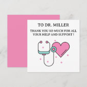 Cute Doctor Thank You Card (Voorkant / Achterkant)