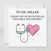 Cute Doctor Thank You Card (Voorkant)