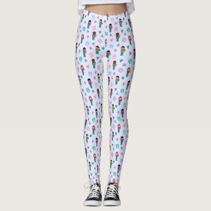Cute Doctors en verpleegkundigen met Newborns Leggings