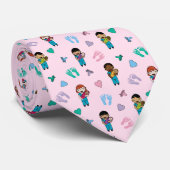 Cute Doctors en verpleegkundigen met Newborns Stropdas (Opgerold)