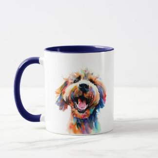 Cute doedle - Colorful Labradoodle Art Mok