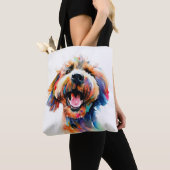 Cute doedle - Colorful Labradoodle Art Tote Bag (Dichtbij)