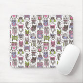 Cute doedle owl muismat (Met muis)