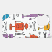 Cute doedle robots. Naadloos patroon. Cartoon Case-Mate iPhone Case (Achterkant (horizontaal))