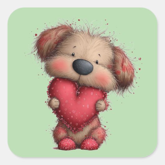 Cute Dog 3 Inch Sticker – Adorable Kawaii Design (Voorkant)