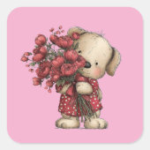 Cute Dog 3 Inch Sticker – Adorable Kawaii Design (Voorkant)