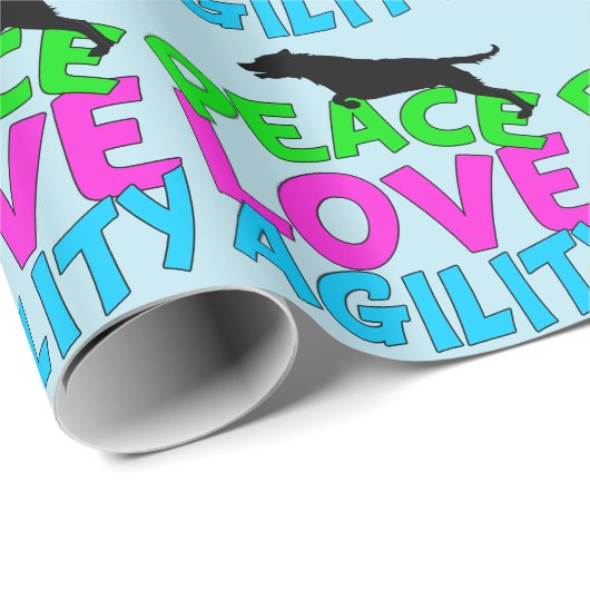 Cute Dog Agility Blue Cadeaupapier (Rol Hoek)