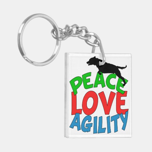 Cute Dog Agility Sleutelhanger (Voorkant Links)