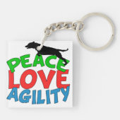 Cute Dog Agility Sleutelhanger (Achterkant)
