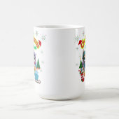 Cute dog and cat Christmas squad design  Koffiemok (Center)