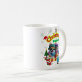 Cute dog and cat Christmas squad design  Koffiemok (Voorkant rechts)