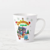 Cute dog and cat Christmas squad design  Latte Mok (Rechts)