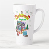 Cute dog and cat Christmas squad design  Latte Mok (Rechts)