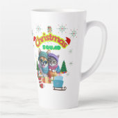 Cute dog and cat Christmas squad design  Latte Mok (Rechts)