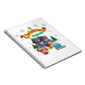 Cute dog and cat Christmas squad design Notitieboek (Rechterzijde)