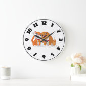 Cute Dog And Cat Clock Grote Klok (Huis)