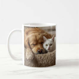 Cute Dog and Cat Coffee Mug – Cozy Pet Lovers Gift Koffiemok