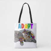 Cute Dog and Cat Pet Adoption Tote Bag (Voorkant)