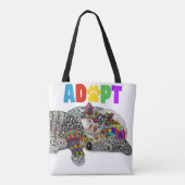 Cute Dog and Cat Pet Adoption Tote Bag (Achterkant)