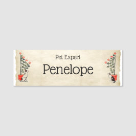 Cute  Dog and Cat Pet Store Animal Expert Naamplaatje