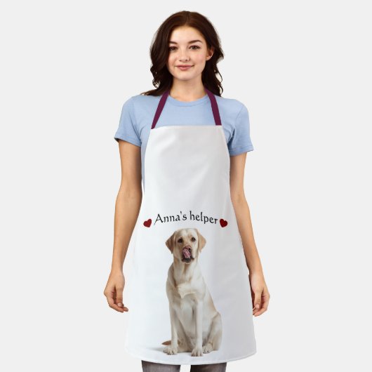 Cute Dog Apron | Custom Pet Apron for Dog Moms Schort (Gedragen)