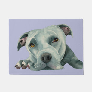 Cute Dog Art   Amerikaanse Pit Bull Terrier Deurmat