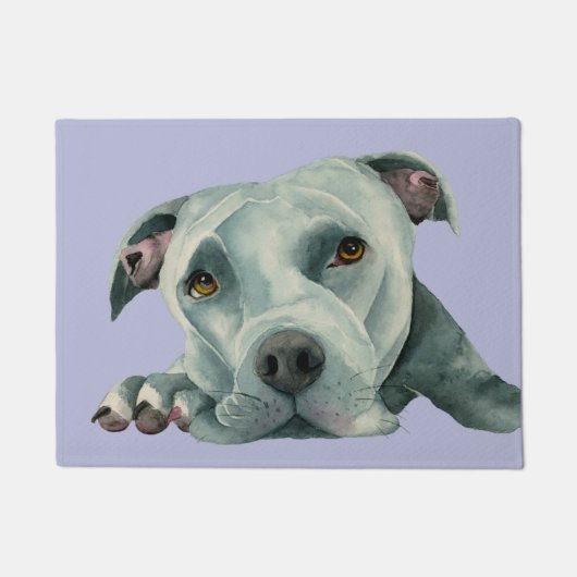 Cute Dog Art | Amerikaanse Pit Bull Terrier Deurmat (Voorkant)
