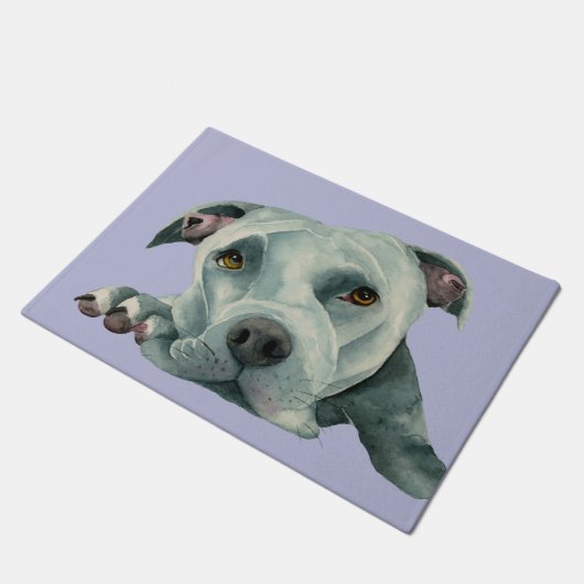Cute Dog Art | Amerikaanse Pit Bull Terrier Deurmat (Schuin)