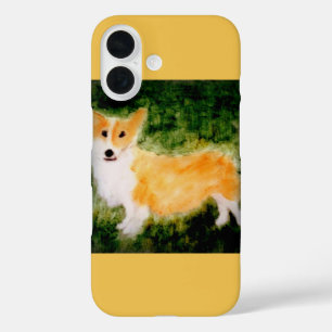 Cute Dog Art Corgi iPhone 16 Hoesje