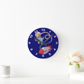 Cute Dog Astronaut Wall Clock Ronde Klok (Huis)