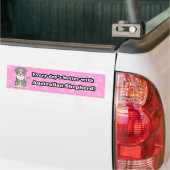 Cute Dog Australian Shepherd Bumpersticker (Op Truck)