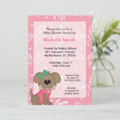 Cute Dog Baby Shower Invitations Kaart (Staand voorkant)