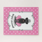 Cute Dog Ballet Princess Black Labrador Retriever Legpuzzel (Horizontaal)
