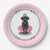 Cute Dog Ballet Princess Black Labrador Retriever Papieren Bordje (Voorkant)