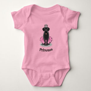 Cute Dog Ballet Princess Black Labrador Retriever Romper