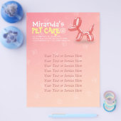 Cute Dog Balloon Pet Care Groomitting Sitting Bath Flyer (Enkel)