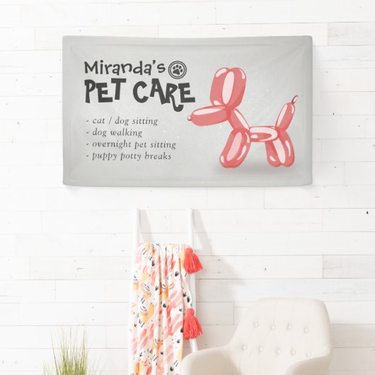 Cute Dog Balloon Pet Care Groomitting Sitting Bath Spandoek (Insitu)