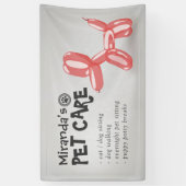 Cute Dog Balloon Pet Care Groomitting Sitting Bath Spandoek (Verticaal)