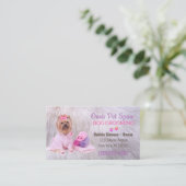 Cute Dog Bathing Pet Grooming Service Visitekaartje (Staand voorkant)