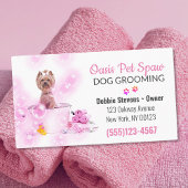 Cute Dog Bathing Pet Grooming Service Visitekaartje