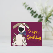 Cute Dog Birthday Briefkaart (Staand voorkant)