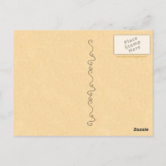 Cute Dog Birthday Briefkaart (Achterkant)