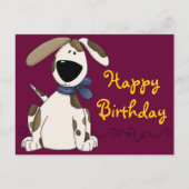 Cute Dog Birthday Briefkaart (Voorkant)