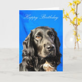 Cute Dog Birthday Card Kaart (Gele Bloem)