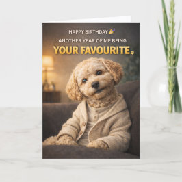 Cute Dog Birthday Card Your Favourite Cockapoo Kaart