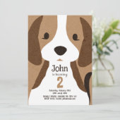 Cute Dog Birthday Kaart, Personalize Dog Birthday Kaart (Staand voorkant)
