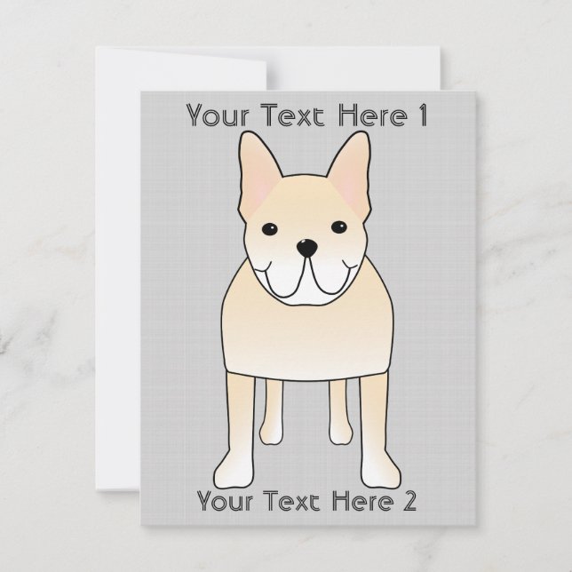 Cute Dog. Bleke Cream French Bulldog. (Voorkant)