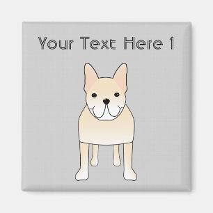 Cute Dog. Bleke Cream French Bulldog. Magneet