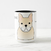 Cute Dog. Bleke Cream French Bulldog. Mok (Midden)