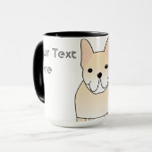 Cute Dog. Bleke Cream French Bulldog. Mok (Voorkant links)